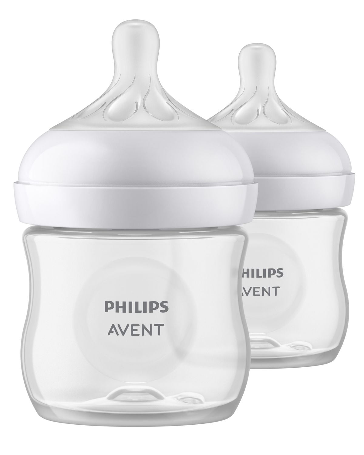 Philips Avent Natural Baby Bottle With Natural Response Nipple, Clear, 2x4oz Bottles, SCY900/02