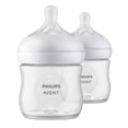 thumbnail image 1 of Philips Avent Natural Baby Bottle With Natural Response Nipple, Clear, 2x4oz Bottles, SCY900/02, 1 of 9