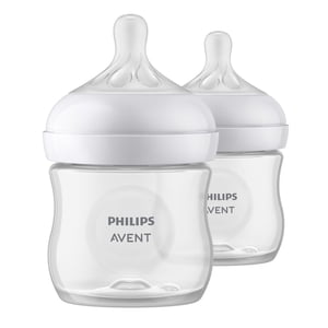 Philips Avent Bouteille naturelle pour bébé avec Nipple de réponse naturelle, clair, 2x4oz Bouteilles, SCY900/02