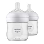 Philips Avent Bouteille naturelle pour bébé avec Nipple de réponse naturelle, clair, 2x4oz Bouteilles, SCY900/02