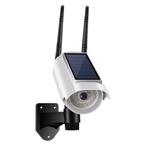 Renjiang Solar Security Light, Solar Lights Outdoor Motion Sensor, Dummy Camera Solar Light IP66 Waterproof for Yard Garden Garage Illumination and Protection