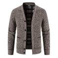 thumbnail image 1 of Grrvtrz Men Cardigans Sweaters Winter Thicker Warm Sweaterscoats Outwear V-Neck Casual Button Down Slim Fit Sweaters with Pockets, 1 of 5