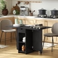 thumbnail image 2 of HOMCOM Foldable Dining Table, Drop Leaf Table with Storage for Kitchen, 2 of 10