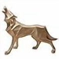 thumbnail image 3 of FJWYSANGU Abstract Wolf Statues Hand Craved Animal Resin Sculpture Modern Home Decoration Gold, 3 of 4