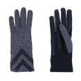 thumbnail image 4 of Isotoner Women' SmartDri Smartouch 3 Button Length Spandex Chevron Gloves - A30660 (Black Heather, L/XL), 4 of 4