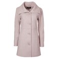 thumbnail image 1 of Sportoli Womens Mid-Length Single Breasted Wool Look Dress Coat with Pockets - Light Pink (1X), 1 of 7