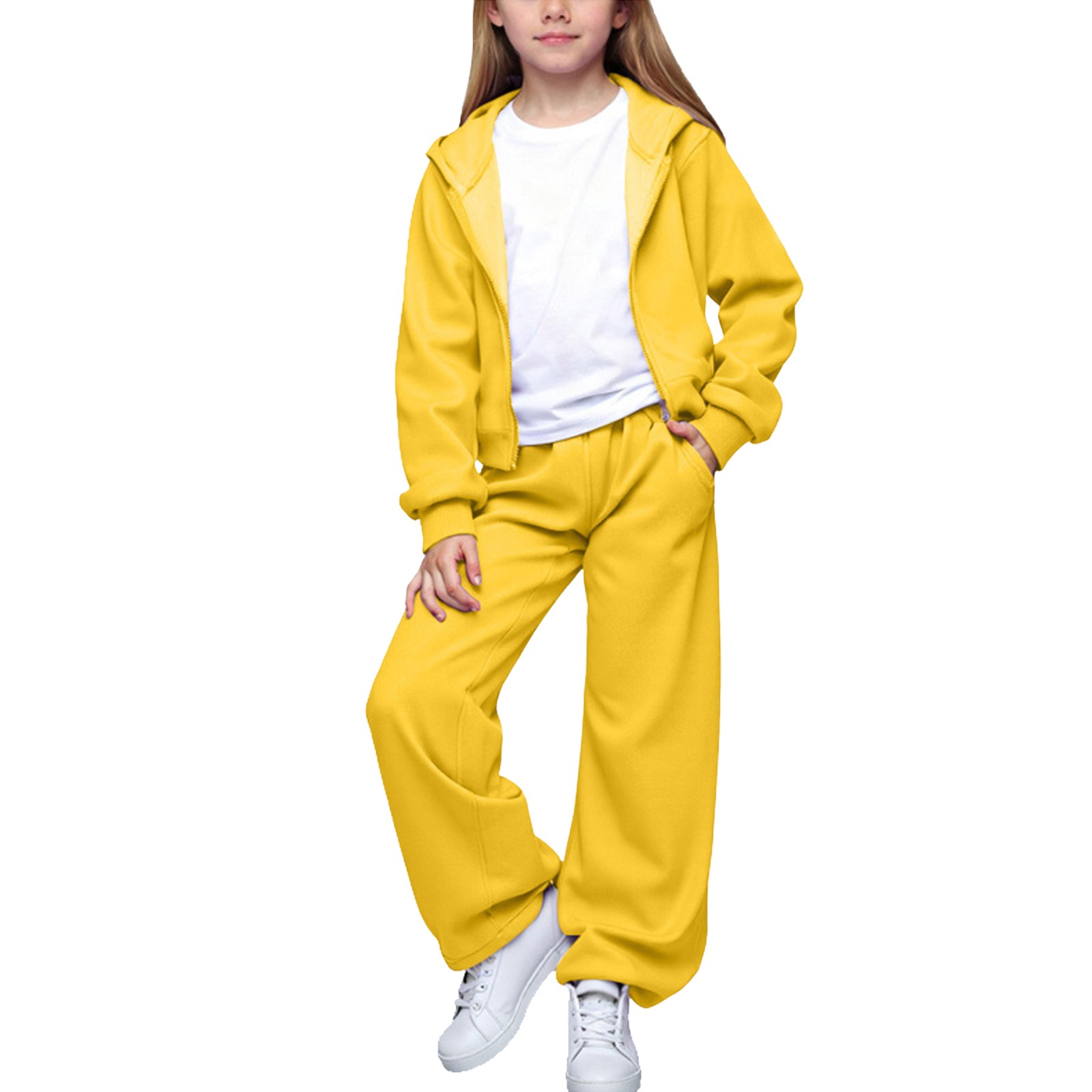 LIJCC Girls Boys Sweatsuit Solid Color Short Sleeved T Shirt Long