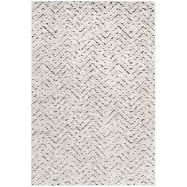 Safavieh Adirondack Collection ADR104N Ivory and Charcoal Vintage Geometric Area Rug (9' x 12')