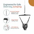 thumbnail image 2 of Jolly Jumper Iconic - Original Baby Exerciser with Door Clamp – Black Safari Saddle | Develop Balance, Coordination & Muscle Strength | 100% Canadian Owned, 2 of 8