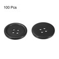 thumbnail image 3 of Unique Bargains Black Resin Round 4-Hole Sewing Buttons (100 Pack), 3 of 5