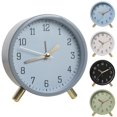 thumbnail image 5 of Réveil Quartz Simple Silencieux de Bureau Rond Créatif Horloge de Table, 5 of 5