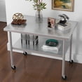 thumbnail image 5 of BeesClover Heavy-Duty Stainless Steel Work & Prep Table, NSF Commercial-Grade Table with Adjustable Lower Shelf for Kitchen, Restaurant, Home, Garage, Hotel, 5 of 5