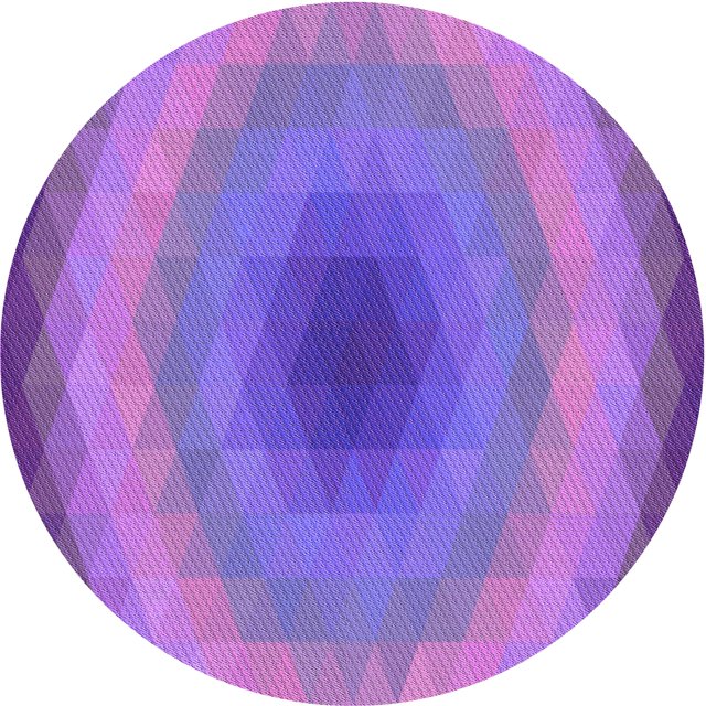 Ahgly Tapis Rond Lavable en Machine Intérieur Transitionnel Violet, 6 Pieds Rond