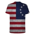 thumbnail image 4 of Mefallenssiah T-Shirt à Manches Courtes pour Homme Homme Décontracté Col Rond Populaire Impression Drapeau Numérique 3D Chandail Entraînement Physique Sport Manches Courtes T-Shirt Blouse Rouge, 4 of 4