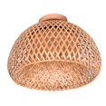 thumbnail image 1 of Bamboo Wicker Rattan Light Fixture Flush Mount Hanging Ceiling Lamp for Living Room Bedroom Dining Room,30X18cm, 1 of 8