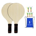 thumbnail image 3 of jinwen 2 Pieces Kids Badminton Paddle Set Pickleball Physical Exercise Toys Badminton Racket Shuttlecock Paddle Set for Beach Family 5 Large Balls, 3 of 9