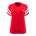 thumbnail image 3 of TIMIFIS Womens Tops Summer Plus Size V Neck T Shirts Casual Loose Short Sleeve Shirts Solid Color Oversized T-Shirts, 3 of 3
