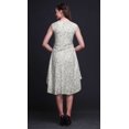 thumbnail image 4 of Bimba Robe Midi Évasée d'Été Décontractée Sans Manches à Imprimé Floral Feuilles Blanches et Jasmin de Nuit pour Femme - Petit, 4 of 6