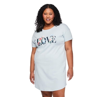 Chemise de nuit à encolure ras du cou George Plus pour femmes