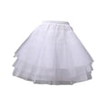thumbnail image 1 of Bunblic Jupon Sans Cerceau pour Femmes Demi-Jupons pour Robe de Mariée Jupon Respirant pour Demoiselles d'Honneur Jupon Court pour Robe Robe de Mariée Blanc, 1 of 8
