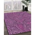 thumbnail image 3 of Ahgly Tapis Rond Lavable en Machine Intérieur Transitionnel Orchidée Violet, 7 Pieds Rond, 3 of 7