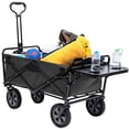 thumbnail image 3 of Mac Sports Collapsible Folding Outdoor Utility Wagon Cart w/ Table, Grey, 3 of 7