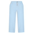 thumbnail image 3 of Women‘s Single Breasted High Waist Trousers in Solid Color with Wide-Leg Design, 3 of 5