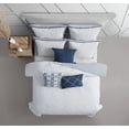 thumbnail image 4 of Beco Home Pintuck White 3 Piece Cotton Comforter Set, 4 of 9