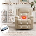 thumbnail image 4 of YSICK Swivel Rocker Recliner Chair with USB Ports Chenille for Living Room,Khaki, 4 of 7