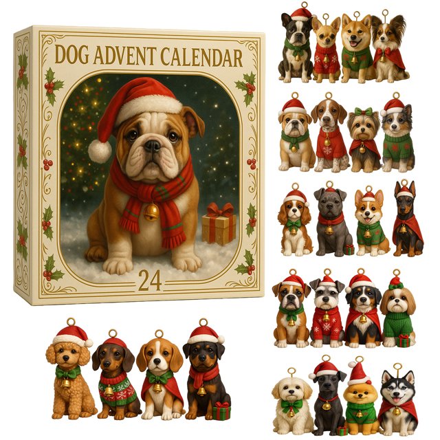 Fridja Décorations de Noël Liquidation Calendrier de l'Avent pour Chien