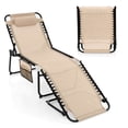 thumbnail image 2 of Costway Chaise Longue Pliante de Patio 1 Pce, Transat Portable avec Dossier Réglable, 2 of 8