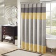 thumbnail image 1 of Madison Park MP70-2489 Rideau de Douche Amherst 72x72 Pouces Jaune,72x72 Pouces, 1 of 7