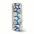 thumbnail image 3 of Edward Mirell Titanium Blue Anodized Brushed & Polished 9mm Band Size 13, 3 of 4