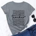 thumbnail image 1 of SMihono Hauts pour Femmes Été Chic Décontracté Mode pour Femmes Ample Col Rond Chandail à Enfiler de Base Fête des Enseignants Mignon Imprimé Manches Courtes Haut T-Shirt T-Shirt Oversize pour Femmes 2023, 1 of 6