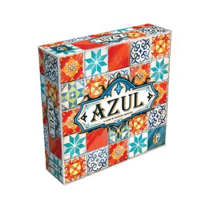 Azul: Moorish Tile-Inspired Mosaic Building Board Game for 2-4 Players Ages 8+ - Compete as Artisans to Decorate the Royal Palace, Score Points with Patterns & Tile Sets, Includes 100 Resin Tiles, 4