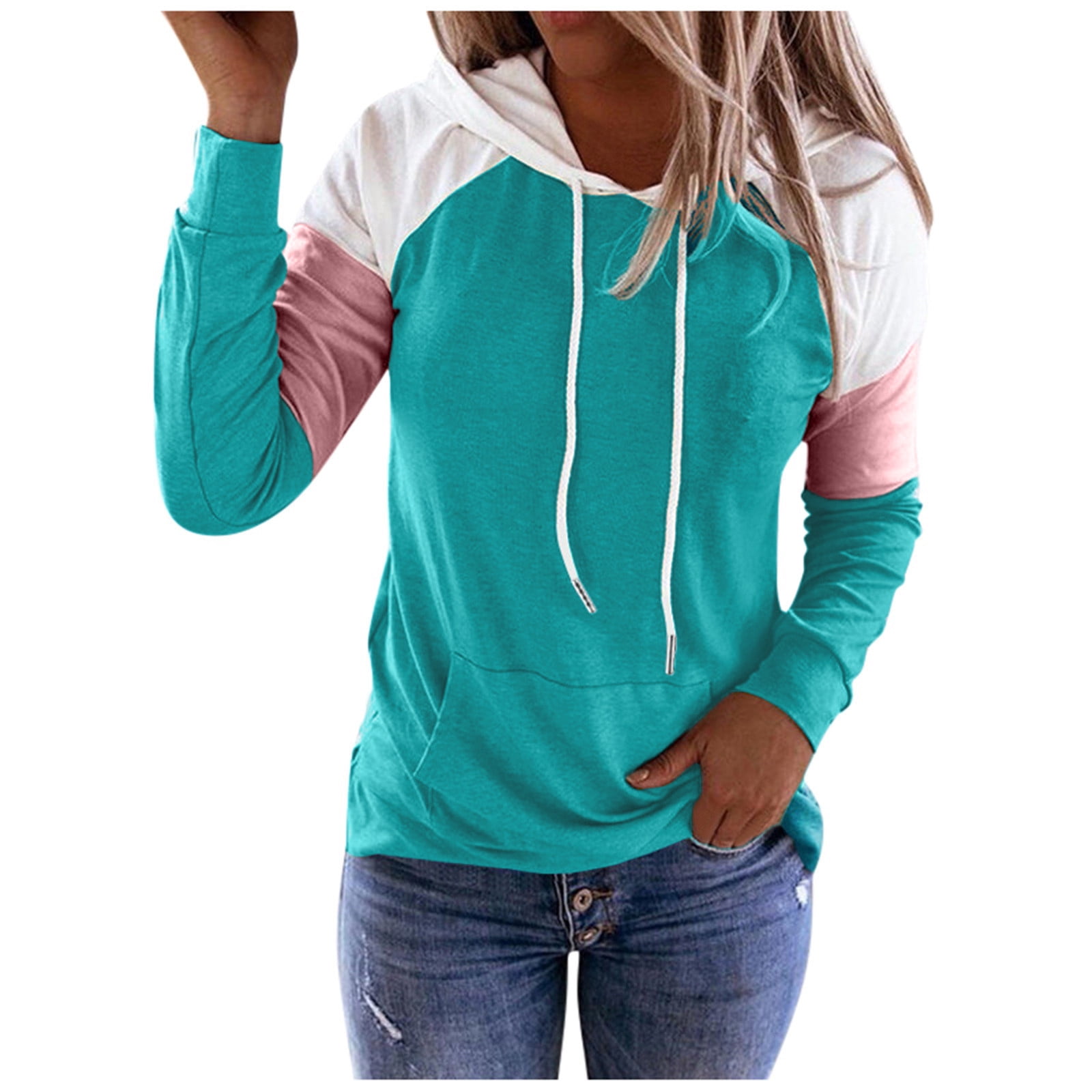 Ketyyh-chn99 T-Shirts Femmes Mode Tendance Ample Mignon T-Shirt à Manches Longues Col Rond pour Femmes Bleu,2TG