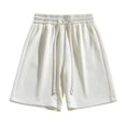 thumbnail image 1 of EOYWHK Mens Gym Shorts Elastic Waist Workout Shorts Drawstring Loose Wide-Leg Half Length Lounge Trouser ,S-3XL, 1 of 5