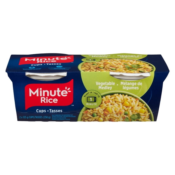 Tasses de riz Mélange de légumes Minute Rice 2x125g (250g)