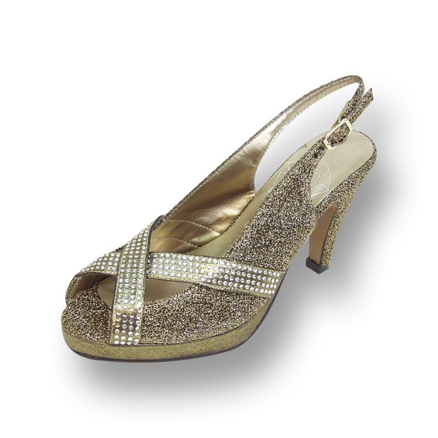 FLORAL Sandales à Plateforme à Bride Arrière à Talons Hauts à Largeur Grand pour Femmes Tiffany