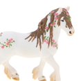 thumbnail image 3 of MERIGLARE Cheval Elfique Coloré 5 Pouces avec Modèle de Fleur Figurine Jouet pour Enfants Collection Cadeau Blanc, 3 of 9