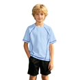 thumbnail image 3 of Gyexs Swim Shirts for Boys Short Sleeve Quick Drying Rashguard Water Shirts Back To School Clothes Light Blue 11-12 Years, 3 of 6