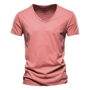 Ketyyh-chn99 Chemises d'Été pour Hommes Couleur Unie T-Shirt à Manches Courtes T-Shirt à Manches Longues pour Hommes T-Shirt Classique Doux T-Shirts pour Hommes Brun,2TG