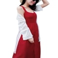 thumbnail image 4 of Robe Assortie Mère Fille Famille Femmes Filles Robe de Couleur Unie, 4 of 7