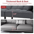 thumbnail image 4 of AVAWING 74" Modern Convertible Futon Sofa Bed, Linen Tufted Upholstered Accent Couch, Adult, Grey, 4 of 8