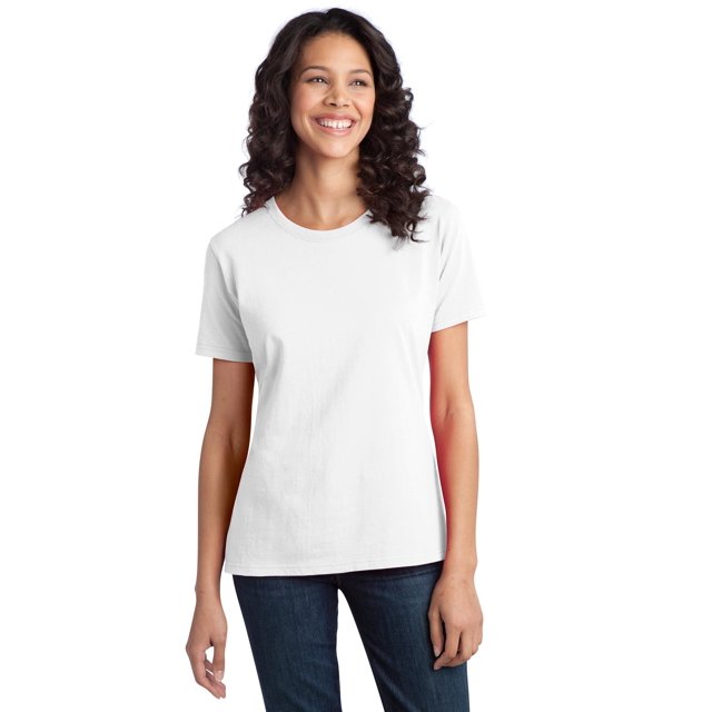 Port & Company T-Shirt en Coton Filé à l'Anneau pour Femmes LPC150
