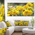 thumbnail image 1 of Bright Yellow Marigold Flowers - Floral Canvas Art Print, 1 of 3