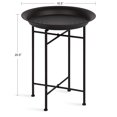 thumbnail image 2 of Kate and Laurel Mahdavi Table d'Appoint Moderne, 17 x 17 x 21, Noir, Table d'Extrémité Unique avec Dessus Texturé, 2 of 8