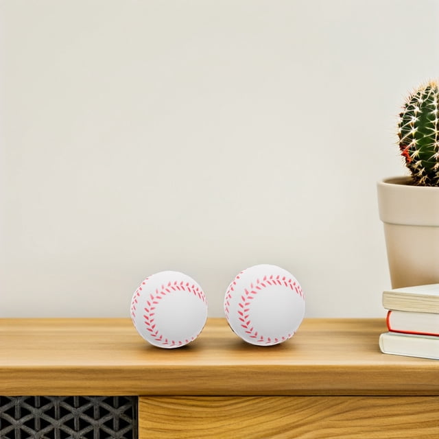 LOLIPPYY 5pcs Training Balls Baseball Training Set White PU Foam Softball Training Balls For Beginners Indoor Training