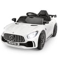 thumbnail image 1 of VOLTZ TOYS Licensed Mercedes-Benz AMG GTR 12V Kids Ride On Car - Electric Sports Car with Remote Control, LED Lights & Music - White, 1 of 8