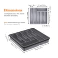 thumbnail image 2 of Silverware Organizer Tray with Lid for Kitchen Drawer and Countertop Storage Utensil Container with Six Compartments, 2 of 3